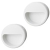 GedoTec Shell Handle Round Furniture Handle White Plastic Handle -