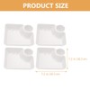 Dumpling Serving Plate With Saucer 4pcs Compartment Plastic Sushi Plate