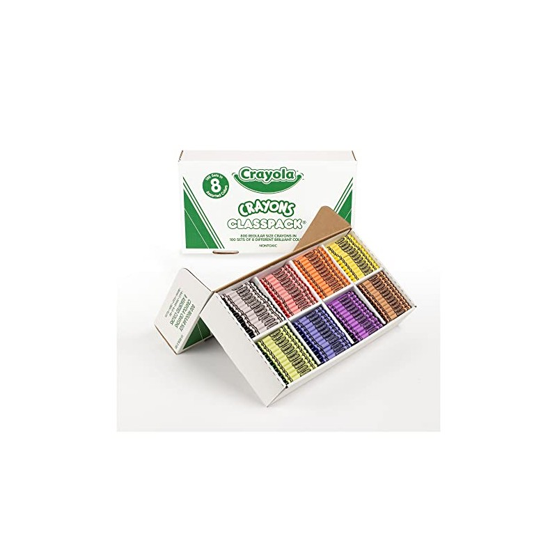 Crayola Crayon Classpack (800 unidades), crayones a granel para niños,