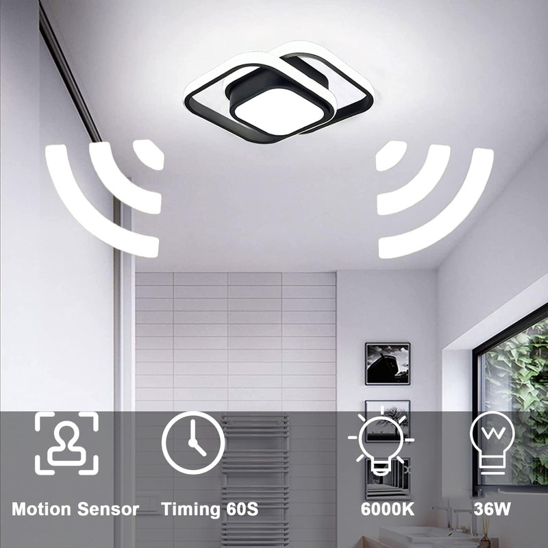 EIDEARAY Motion Sensor LED Ceiling Light Indoor, 36W Cool White