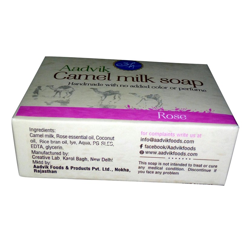 Aadvik Camel Milk Soap with Rose Essetial Oil 100g