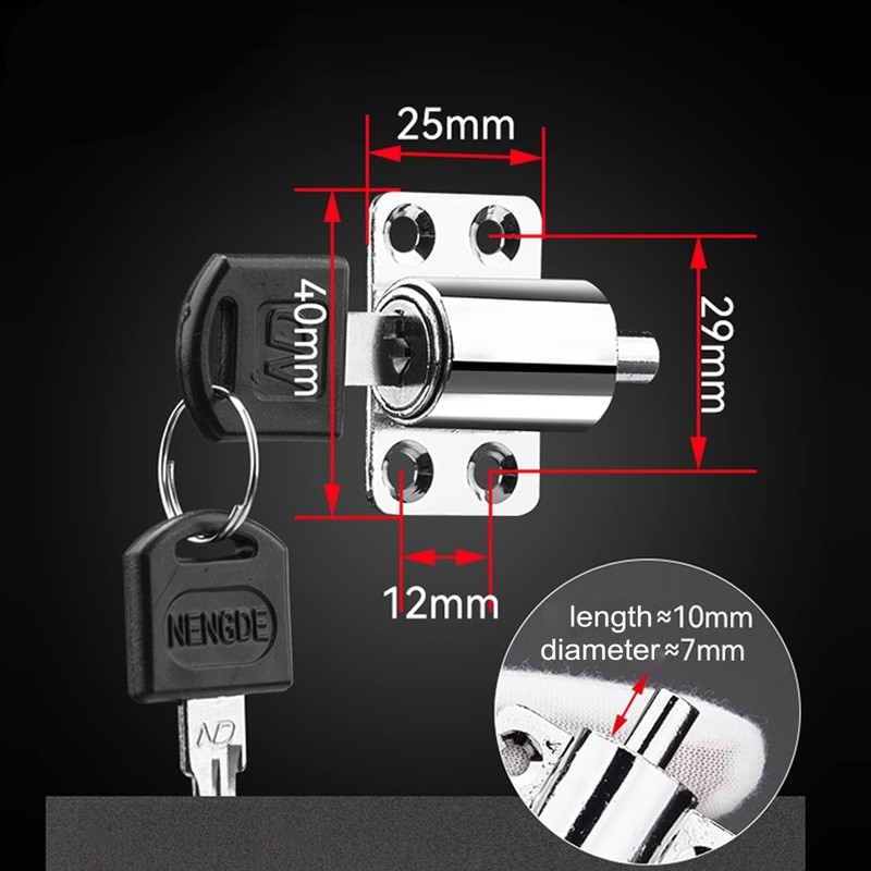 Window Locks with Key, Aluminum Alloy Window Door Frame Security