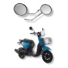 BIKER BOOST Par Espejos Cromados Para D125lt Italika 1 Par