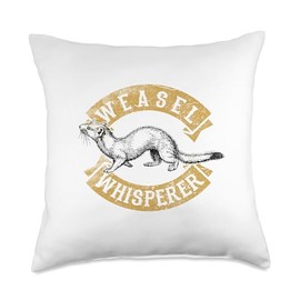 Wasel Whisperer Stuffed Animal Plush Ferret Throw Pillow