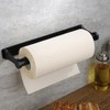 Paper Towel Holder - Self-Adhesive or Drilling, Black, Wall Mounted,