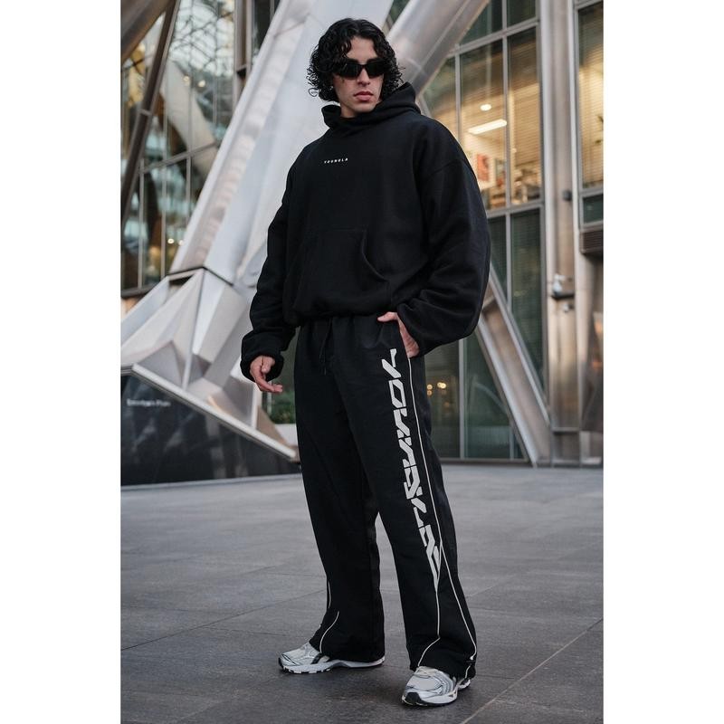 youngLA 2113 - Foundation Track Pants - Color: Black, Size: