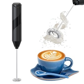 Handheld Milk Frother Wand - Electric Whisk Frother for Coffee Battery Operated - Drink Stirrer Electric Frothers Handheld - Drink Mixer - Coffee Mixer Wand