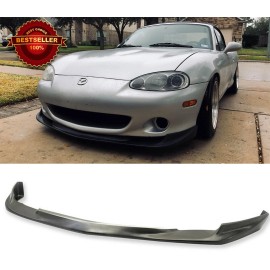 SDeelCase GV Black Poly Front Bumper Lip Spoiler Body Kit Splitter For 01-05 Miata MX-5