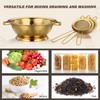 Acellegic 4 Pcs Gold Kitchen Accessories Includes Stainless Steel Colander