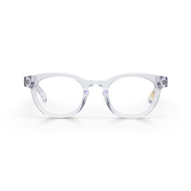 eyebobs Waylaid Premium Readers for Women and Men | Round Average Fit Reading Glasses | Crystal Front and Temples | 1.50 Magnification