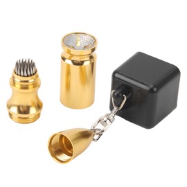 4 in 1 Billiards Chalk Holder Pool Cue Chalk Holder Portable Pool Snooker Cue Tip Pricker Gold/Black