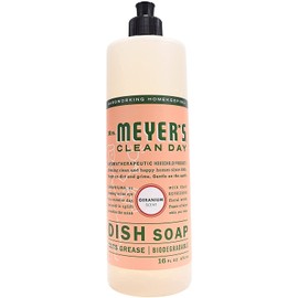 Mrs. Meyer's Clean Day Dish Soap, Geranium, 16-Ounce (Pack - 6)