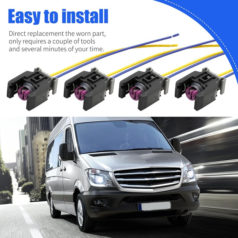 Ollanoos 4 Pcs 13816706 Diesel Injector Plug Electrical Connector, Replacement