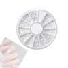 Ginhkok Half Round White Pearl Nail Parts 6 Sizes 1.5mm