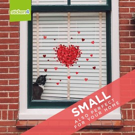 Small Heart of Heart Window Stickers for Glass - Valentines Window Stickers - Valentines Decorations for Valentines Shop Window Display