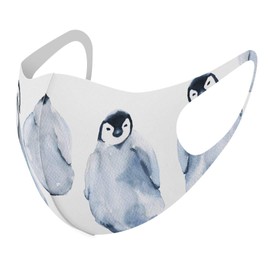 Design Mask, Set of 2, Polyester, Washable, Cloth Mask, Unisex, 014775, Penguin, Cute Animal