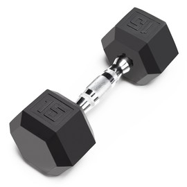Marcy 15 lb EcoWeight Rubber Hex Dumbbell, IBRH-015 - Sold Individually