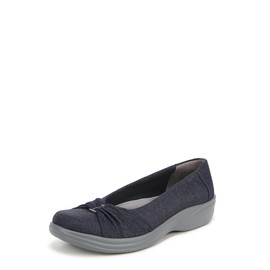 LifeStride Women's Paige Comfort Flat Loafer Navy Blazer 8.5 W