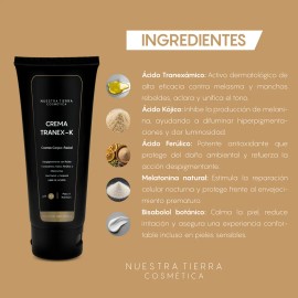 Crema Despigmentante Tranexamico kojico ferulico melatonina momento de aplicación día y noche todo tipo de piel