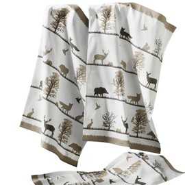 Erwin Müller Tea Towel Pack of Woodland Design Cotton, 50x70 cm
