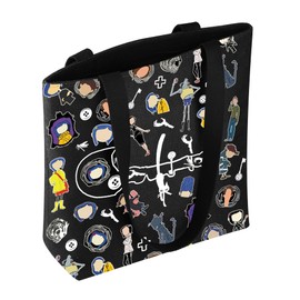 AKTAP Horror Movie Gifts Cartoon Zombie Inspired Tote Bag Thriller Fantasy Movie Character Reusable Grocery Bag Spooky Gifts (TB, C Zombie M TB-HT2)