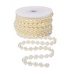 Guirnalda de perlas de 10 mm, semicircular, 11 yardas planas,