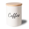 Ceramic Coffee Container With Lid, 19 Oz Small Canister, Food