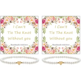 2/4/6 PCS Bridesmaid Gifts for Wedding Day Bridesmaid Bracelet for Women Bridesmaid Jewelry Set Day of Wedding Bridesmaid Gifts Wedding Party Accessories