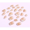Resweky French Print on Medium Nails Long Square Fake Nails