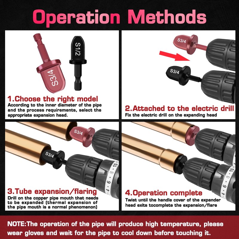 13PCS Copper Flaring Tool Pipe Expander with 5 in 1