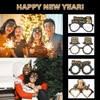 Sahunfri 12 Pcs New Years Eve Glasses 2025，Silver Card Paper