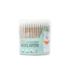 200P Sterilized One-Touch Cylindrical Cotton Swabs for Baby & Makeup Makeup 120ea