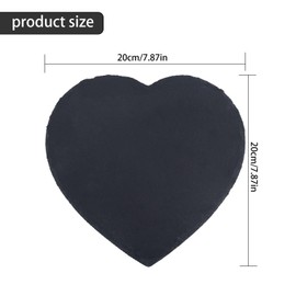 Slate Plates, Slate Plate, Serving Plate, Slate Board for Labelling, Stone Plate, Slate Plate, 20 x 20 cm, for Sushi, Serving Plate for Cheese, Table Decoration