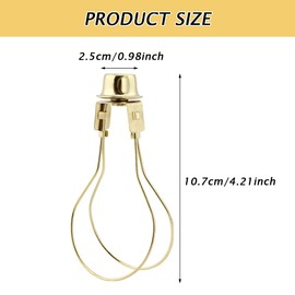 RVXlRDN 3 pcs Lamp Shades Holder Adapter, Clip on Lampshade Light Bulb Adapter to Keep Lamp Shade in Place, Lamp Finials for Home Office(Silver, Black, Gold)