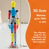 COOZEE 30 cm Model Doll, Male Wooden Mannequin, Flexible Mannequin,