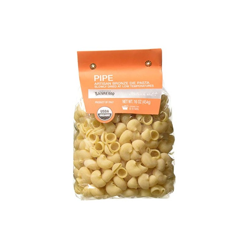 Compagnia Sanremo Italian Organic Pipe Pasta - 100% Durum Wheat