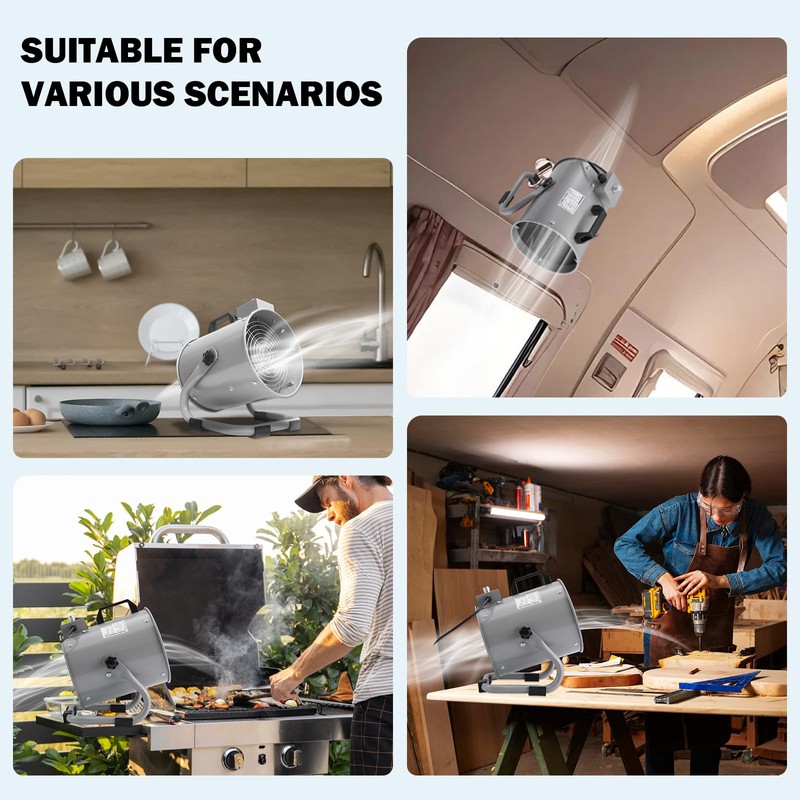 aledaras Portable Range Hood,Kitchen Air Cleaner Strong Wind Desktop Range