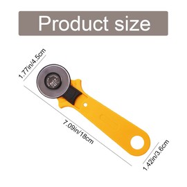 YUEXINYAN Rotary Cutter Sharp Rolling Cutter Stretchable Cutting Wheel for Fabric Leather Paper Felt and Crafts(45mm)