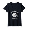 Womens Maplewood Football Distressed 1980's Retro P.E.Dept Style V-Neck T-Shirt