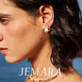 JEMARA Small Gold Hoop Earrings Hypoallergenic 14K Gold Plated Cubic Zirconia Pearl Stud Huggie Cartilage Earring Sets for Multiple Piercing 3 Paris Gold Earrings Set For Women