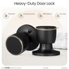 HOSOM 6 Pack Dummy Door Knobs，Matte Black Door Knobs Keyless