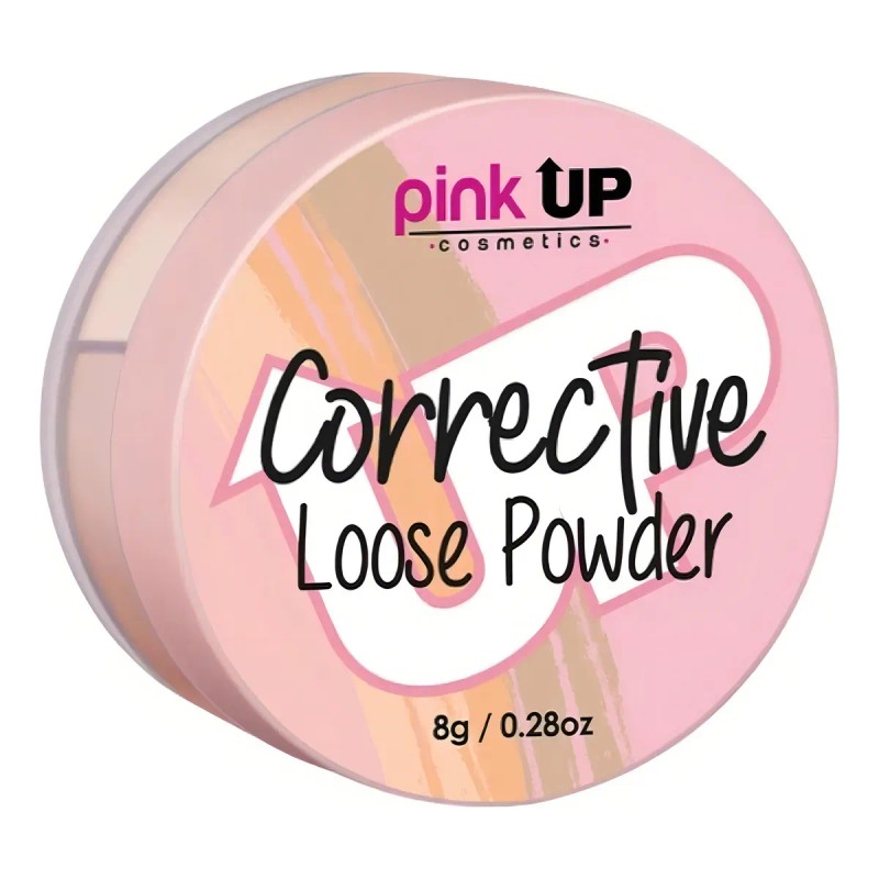 Corrective Loose Powder Pink Up Polvo Suelto Correctivo Mate Tono