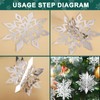24 PCS Winter Christmas Hanging Snowflake Decorations, 12PCS Hanging 3D