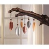 Frank Flechtwaren Hanging shimmer leaf in a set of 6