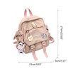 Eagerrich Cute Mini Backpack with Cute Pin Accessories Plush Pendant