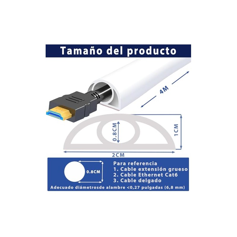 canaletas para Cables Pared, canaleta Flexible para Cable de Suelo,Protector