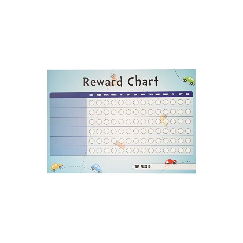 School Stickers A4 Everyday Reward Charts with Stickers - Blue