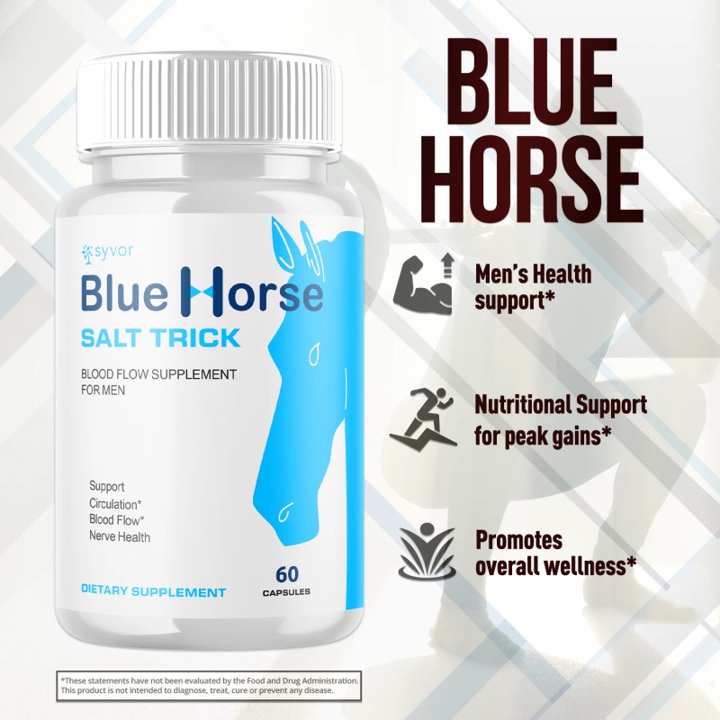 (1 Pack) Blue Horse Salt Trick For Men Advanced Formula