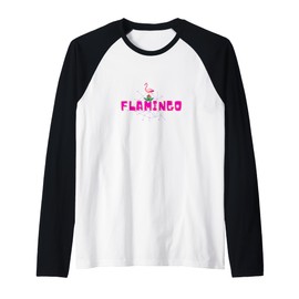 Pink Flamingo Raglan Baseball Tee