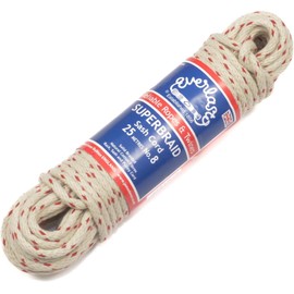 Everlasto Redspot Superbraid Natural Cotton Sash Cord No.8 (6.5mm) x 10M